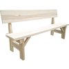 Záhradná lavica drevená JASAN 150 x 40 x 85 cm prírodná