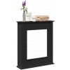 VidaXL Kryt krbu, čierny, 75x20x87,5 cm, materiál na báze dreva