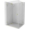 MEXEN/S - Lunar-F sprchovací kút skladacie dvere ľavá 75 x 70, transparent, zlato 836-075-070-50-00-L