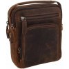 Malá pánska kožená taška Mercucio hnedá 250904-2 (Pánska crossbody taška)