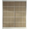 Signal Šatníková skriňa LINO IV šírka 120 cm - biela/dub sonoma