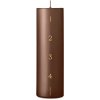 ester & erik Adventná valcová sviečka Hazelnut, 20 cm – hnedá