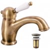 LABE - Umývadlová batéria s výpustou, Stará mosadz (Bronz) L527.0SM, RAV Slezák Farba: Stará mosadz (Bronz), Rozmer: 3,8