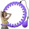 Hula hop so závažím masážna obruč fialová (Efektívne chudnutie a pevnejšia línia pása)