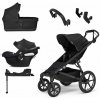 THULE Kočík športový Urban Glide 4-wheel Black + vanička + autosedačka + báza CBX by CYBEX