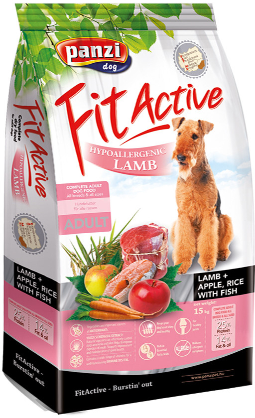 Panzi Fit Active Hypoallergenic Lamb & Apple Rice with Fish 15 kg