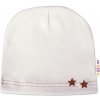 Baby Nellys Rebrovaná čiapka Hviezdičky biela