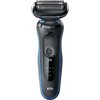 Braun Series 5 51-B1000s elektrický holiaci strojček, na fúzy a tvár, akumulátorový, planžetový, čierny / modrý