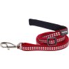 Reflexné vodítko pre psa červené - crazypaws.eu šírka: 12 mm