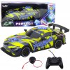 LEAN Toys Závodné auto RC na diaľkové ovládanie Osvetlená karoséria žltá