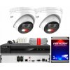 Sada na monitorovanie IP 4Mpx 2 kamery IPCAM-T4-30DL, Hybrid Light, záznamník 4ch s PoE, MD 2.0 - HiLook by Hikvision