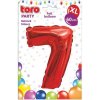 TORO Balónik XL číslica 7 60 cm matne červený