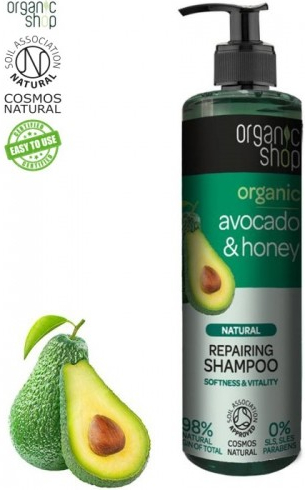 Organic Shop prírodný regeneračný šampón Avokádo a med 280 ml