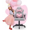 Sivo-ružové herné kreslo HELLS CHAIR pre deti, HC__5904204981231