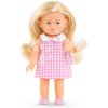 Bábika Mini Corolline Rosy Corolle dlhé blond vlasy s modrými očami a ružové šaty 20 cm