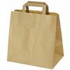 Papierová taška hnedá 32 + 21 x 33 cm (50 ks)