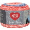Pletacia priadza DENIM COLOR 00005 oranžová svetlá modrá biela