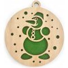 Libelula Drevená vianočná ozdoba s vianočným motívom 9 Farba: Zelená