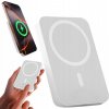 Magnetická powerbanka 5000 mAh biela mini bezdrôtová Mag-Safe pre iPhone