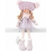 MagicHome Vianoce Dekorácia MagicHome Vianoce, Deti, ružové, sediace, 22 cm