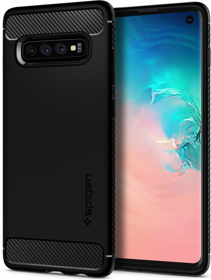 Púzdro Spigen Rugged Armor Samsung Galaxy S10 čierne