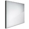 Nimco - Zrkadlo s LED osvetlením, 60x60 cm, hliník/čierna ZPC 13066-90ROZ1