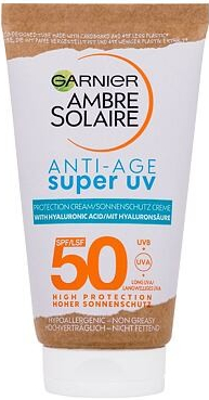 Garnier Ambre Solaire Super UV Anti-Age Protection Cream opalovací krém na  obličej SPF50 50 ml od 4,99 € - Heureka.sk