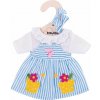 Bigjigs Toys modré pruhované šaty pre bábiku 25 cm