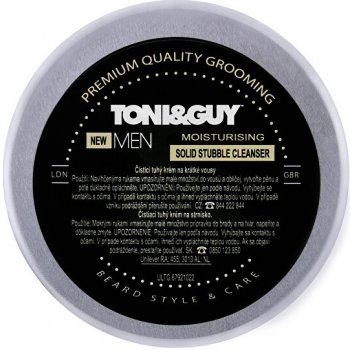 Toni&Guy Čistiaci tuhý krém na krátke fúzy ( Moisturising Solid Stubble Clean ser) 75 ml
