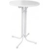 Banketový stôl skladací MODENA s doskou Ø 70 cm, biely