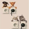 Nálepka nad vypínač Mačky a Psy - 4 ks