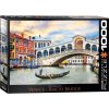 Puzzle Puzzle Most Rialto, Benátky 1000 dielikov (628136607667)