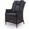 Ratanea Záhradné ratanové kreslo KINGSTON tmavosivé 6,5mm