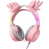 Herné slúchadlá ONIKUMA X15Pro Pink/Deer Horns