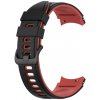 eses Silikónový remienok pre Samsung Galaxy Watch 4, 5, 6, 7 - Čierno červený, 20 mm