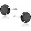 Olivie Strieborné náušnice BLACK 3596 Priemer: 7mm Ag 925; ≤0,8 g.