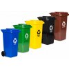 Multistore Sada 5 odpadkových košov 5x120L modrá zelená žltá čierna