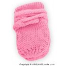 Baby Nellys Zimné pletené rukavičky ružové