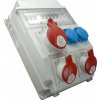 Rozvodnica 11M 16A+2x32A/400V/5P+2x250V FA kábel stojan IP44 - ROS 11S/FI-12/P (SEZ DK)