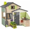 Domček Priateľov s kvetináčom pri kuchynke Friends House Evo Playhouse Life Smoby v prírodných farbách rozšíriteľný