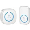 Cacazi Bezdrôtový zvonček A6 – sada 1× prijímač + 1× tlačidlo, biely