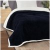 Brotex Baránková deka 150x200cm tmavo modrá / smotanová