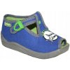 Befado detské papuče Sponky modré veľkosť 18