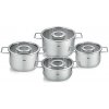 Fissler Sada hrncov PURE, 4 ks, strieborná farba, nerezová oceľ
