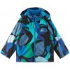 Detská zimná bunda s membránou Reima Palsi modrá/čierna 128