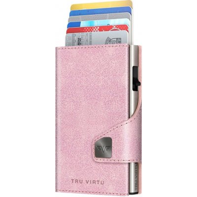 Tru Virtu Wallet Click & Slide leather Glitter Rosé