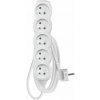 EMOS SK s.r.o. Predlžovací kábel 1,5 m / 5 zásuviek / biely / PVC / 1 mm2 - P0511