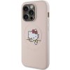 AppleMix Kryt HELLO KITTY pre Apple iPhone 15 Pro - Sleeping Kitty - MagSafe - silikón / umelá koža - ružový