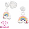 iŠPERKY Strieborné náušnice dúha ID|271563