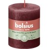 Bolsius Rustic Shine Valec 68x80mm Velvet Red, bordová sviečka